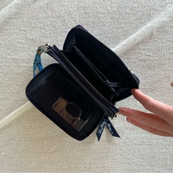 Vera Bradley Purple and Blue Bundle Wallet and Pouch - Picture 3 of 9